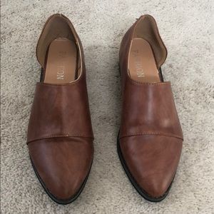 Slide on booties side cut out detail